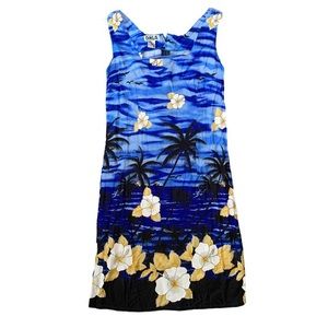 vintage hawaiian print dress